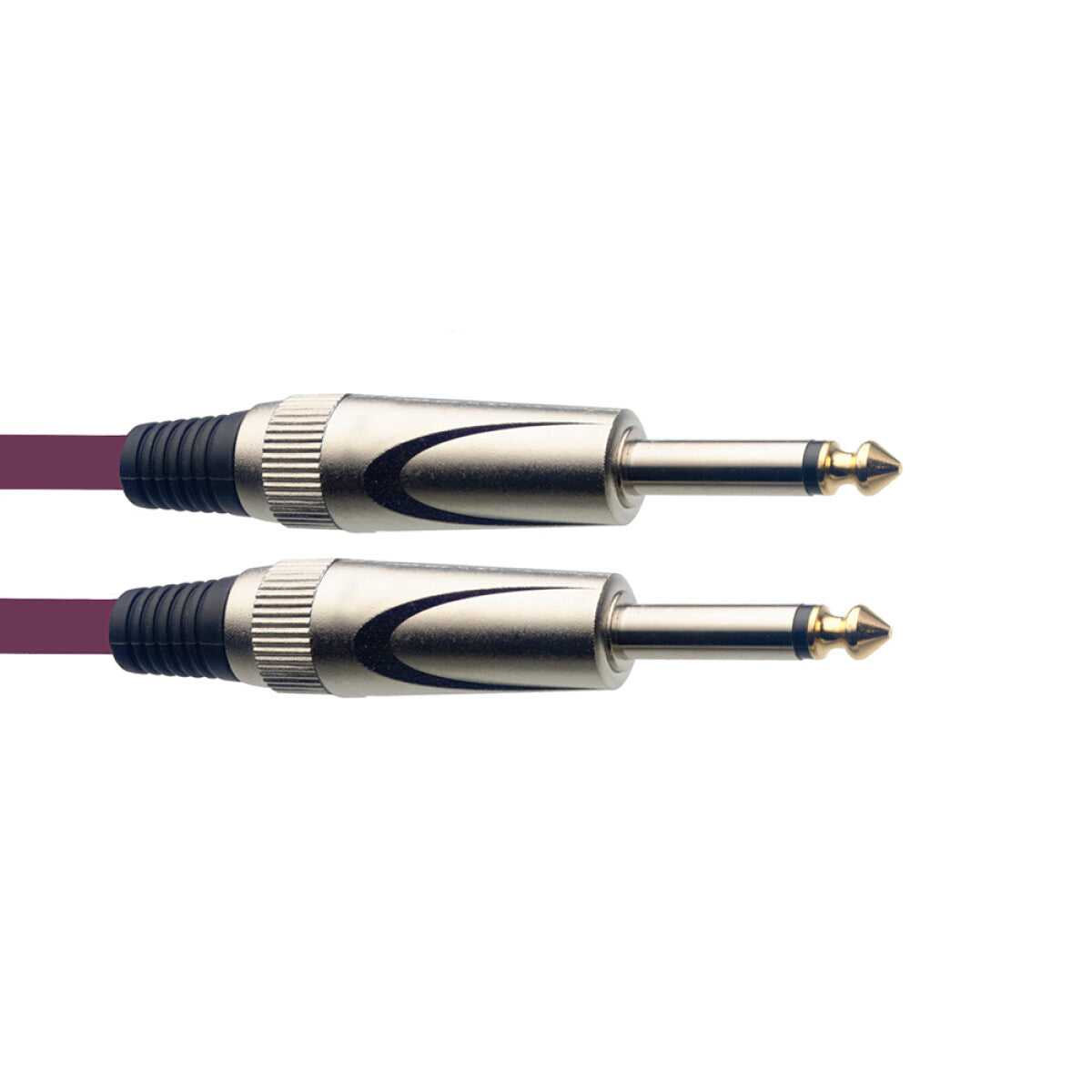 Stagg SGC3DL CPP instrumentkabel jack/jack (m/m), 3 m, heavy-duty pluggen, paars, S-serie