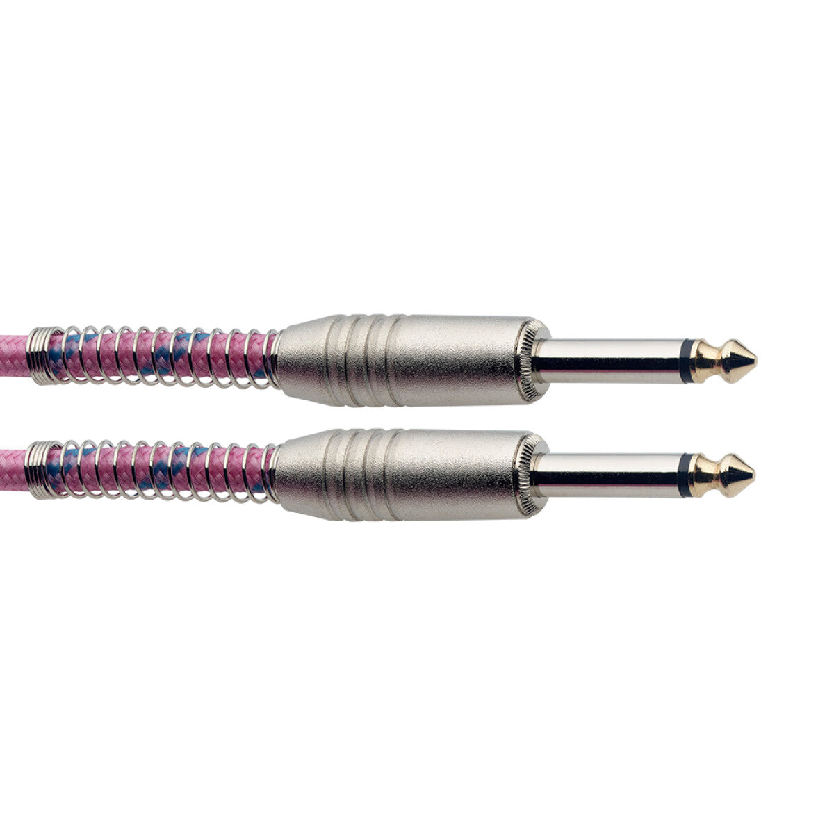 Stagg SGC6VT PK instrumentkabel jack/jack (m/m), 6 m, roze, vintage-style tweed, S-serie