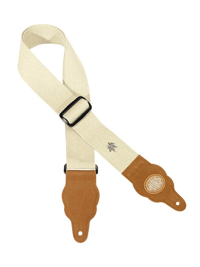 Gaucho GST-100-NT Grass Series Gitaarband hennep, naturel, met bruine suède eindstukken