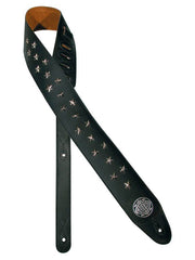 Gaucho GST-280-BK Biker Series Gitaarband zwart, met chromen sterren