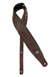 Gaucho GST-310-DBR Padded Series Gitaarband donkerbruin, gevoerde zwarte achterzijde