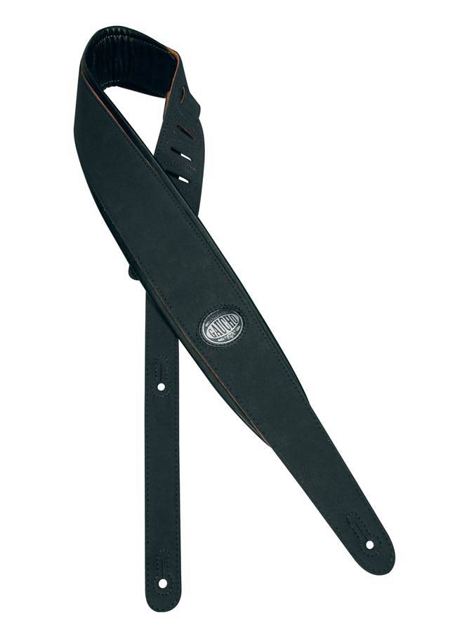 Gaucho GST-314-BK Padded Series Gitaarband zwart, gevoerde zwarte achterzijde