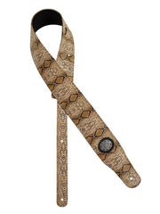 Gaucho GST-205-BR Cobra Series Gitaarband bruin slangenmotief