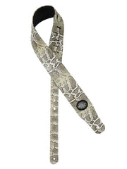 Gaucho GST-205-WH Cobra Series Gitaarband wit slangenmotief