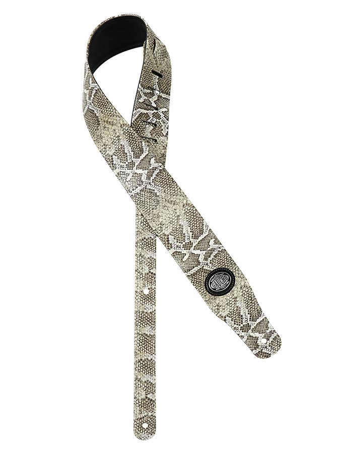 Gaucho GST-205-WH Cobra Series Gitaarband wit slangenmotief
