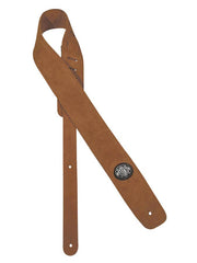 Gaucho GST-610-LBR Padded Suede Series Gitaarband lichtbruin suède voorzijde, lichtbruin suède achterzijde