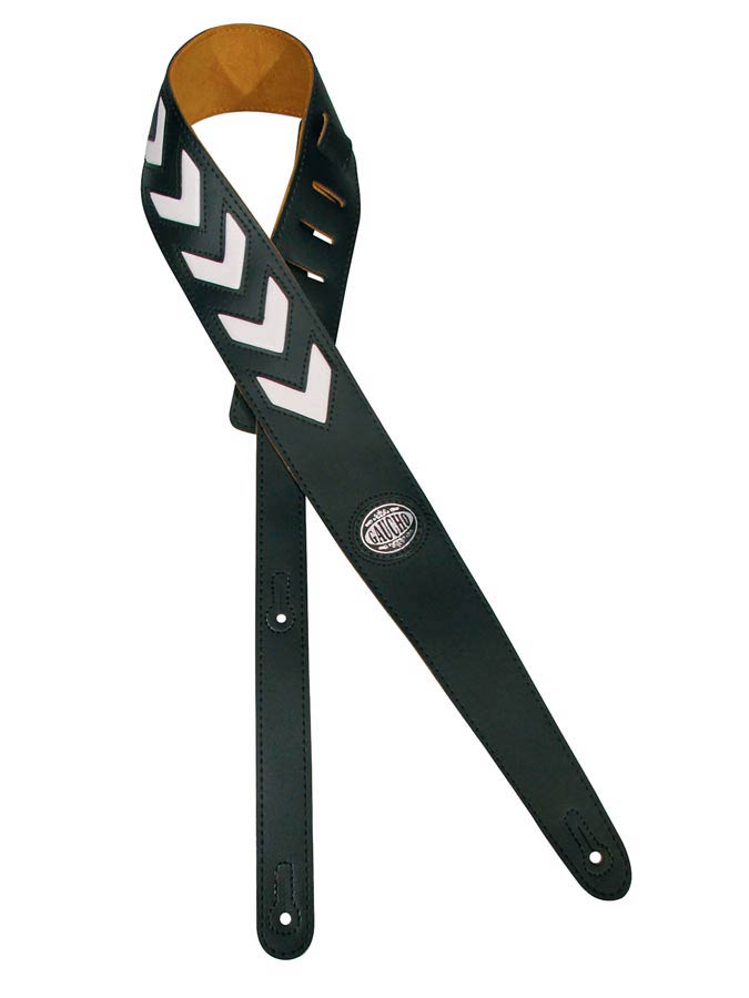 Gaucho GST-216-BK Two Tone Series Gitaarband zwart en wit, sergeant design