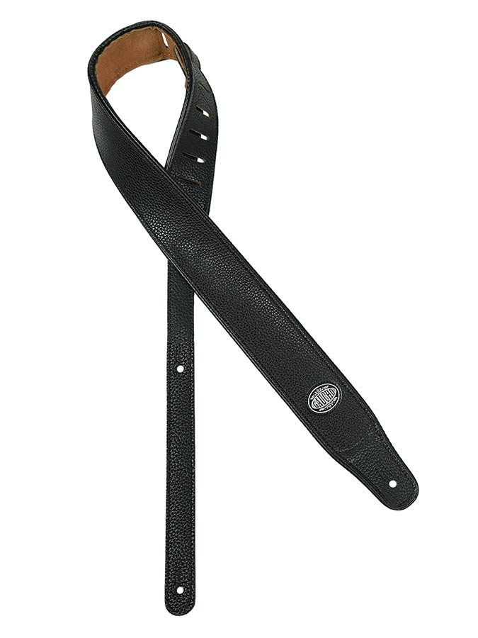 Gaucho GST-400-XB Stylish Series Extra Lange Gitaarband lengte: 180 cm., zwart, zwarte achterzijde