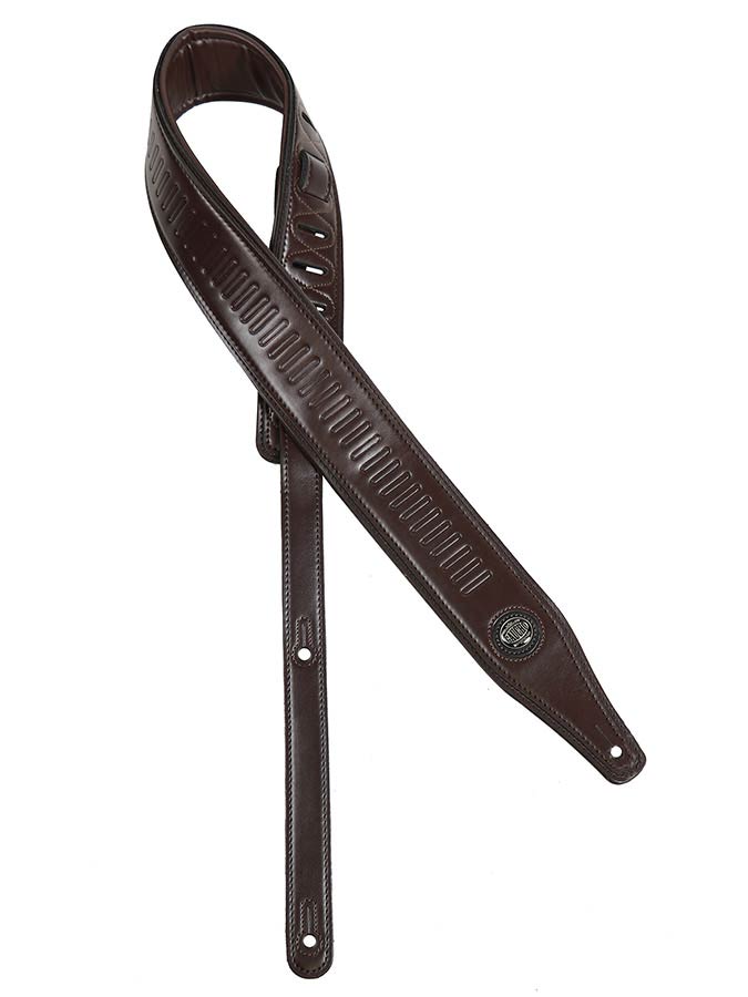 Gaucho GST-643-DBR Buffalo III Series Gitaarband kunstleer, donkerbruin