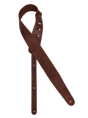 Gaucho GST-951-DBR Cobbler Series Gitaarband topkwaliteit Europees leder, 5,5 cm breed, donkerbruin, gemaakt in Italië