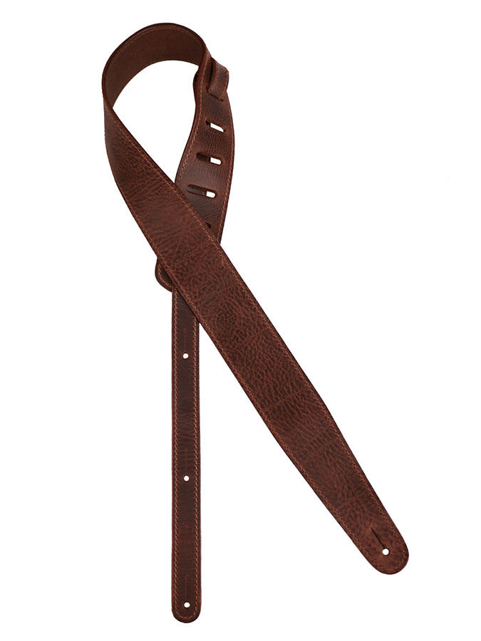Gaucho GST-951-DBR Cobbler Series Gitaarband topkwaliteit Europees leder, 5,5 cm breed, donkerbruin, gemaakt in Italië