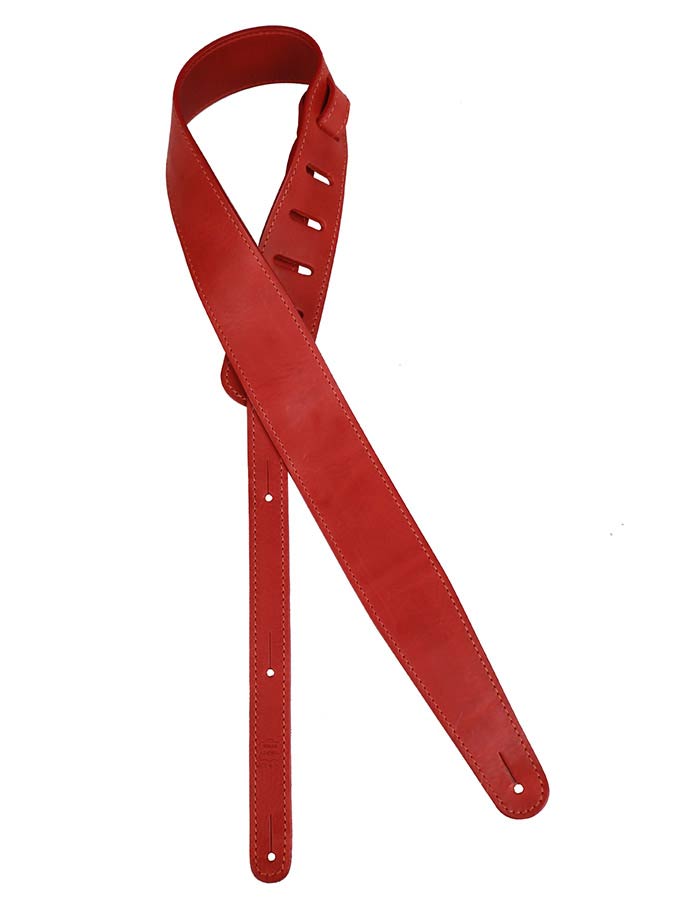 Gaucho GST-951-RD Cobbler Series Gitaarband topkwaliteit Europees leder, 5,5 cm breed, rood, gemaakt in Italië