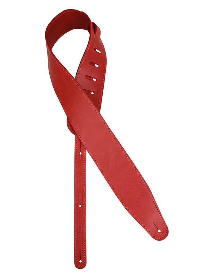 Gaucho GST-952-RD Cobbler Series Gitaarband topkwaliteit Europees leder, 7 cm breed, rood, gemaakt in Italië