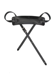 Gaucho GST-925-BK Vintage Series Gitaarband topkwaliteit Europees leder, zwart, verstelbare gesp, gemaakt in Italië