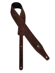Gaucho GST-662-DBR Suede Two Series Gitaarband topkwaliteit suède, donkerbruin