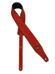 Gaucho GST-662-RD Suede Two Series Gitaarband topkwaliteit suède, rood
