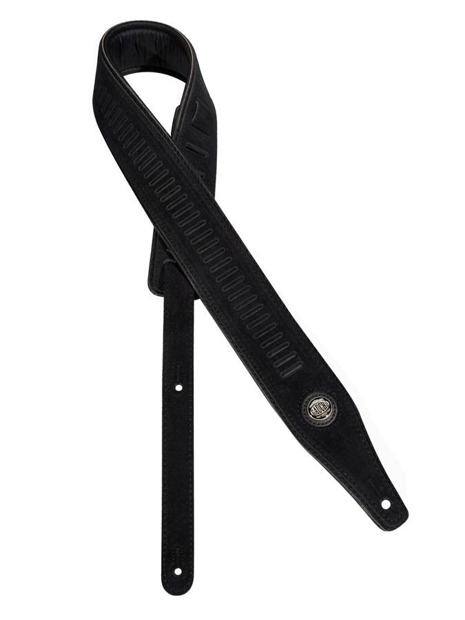 Gaucho GST-663-BK Suede Three Series Gitaarband topkwaliteit suède, zwart