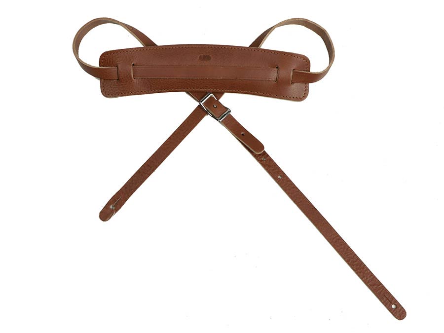 Gaucho GST-925-BR Vintage Series Gitaarband topkwaliteit Europees leder, bruin, verstelbare gesp, gemaakt in Italië