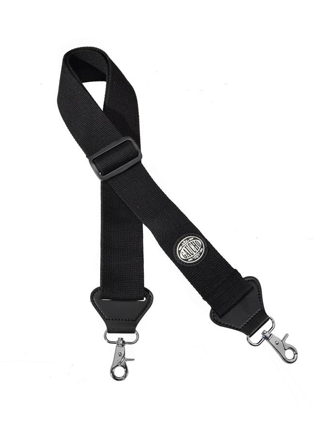 Gaucho GSTB-100-BK Grass Series Banjoriem hemp, zwart met zwarte eindstukken en chromen clips