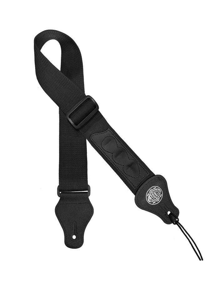 Gaucho GST-55-BK Standard Series Gitaarband met 3 plectrumhouders, zwart nylon