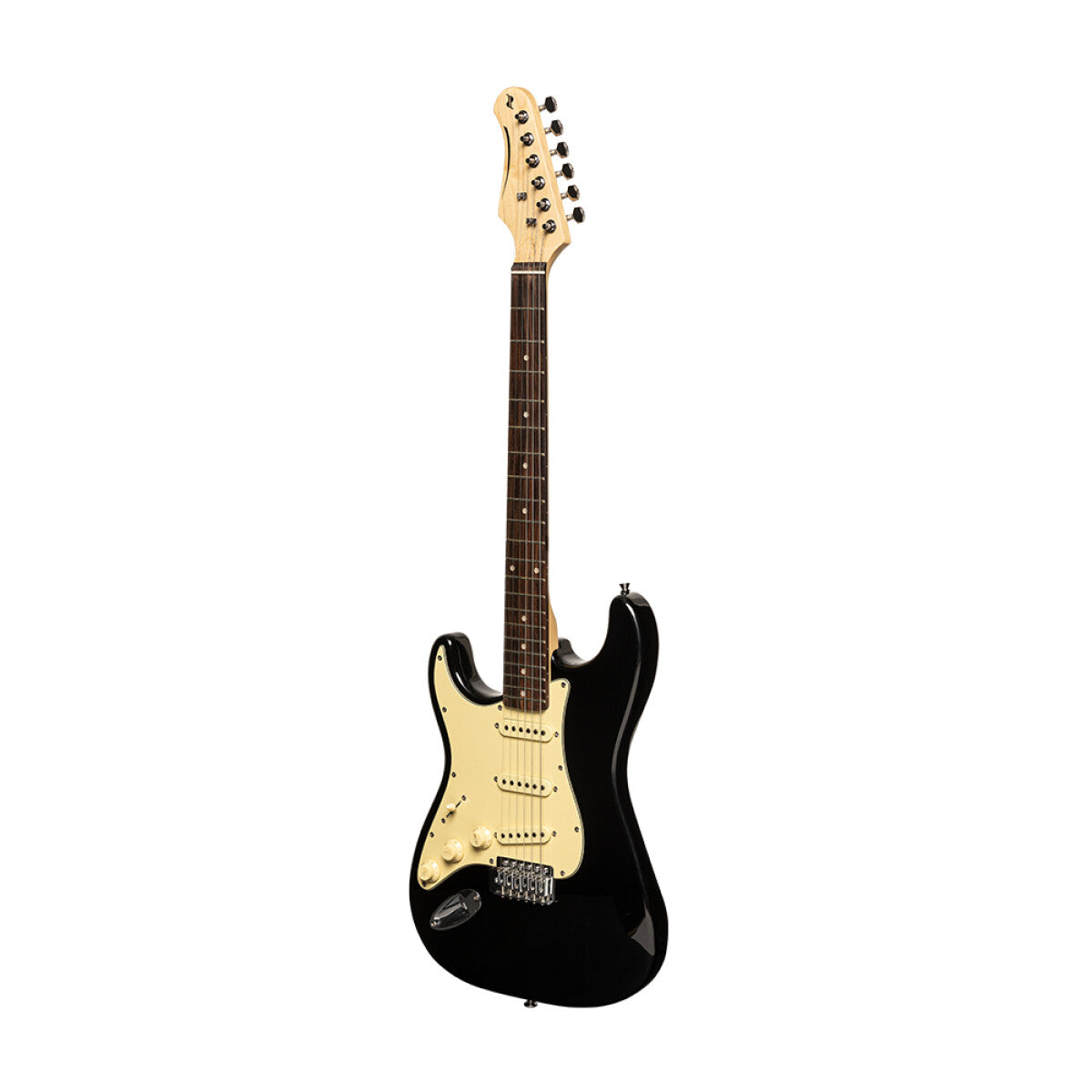 Stagg SES-30 BK LH S-style elektrische gitaar linkshandig Brilliant Black