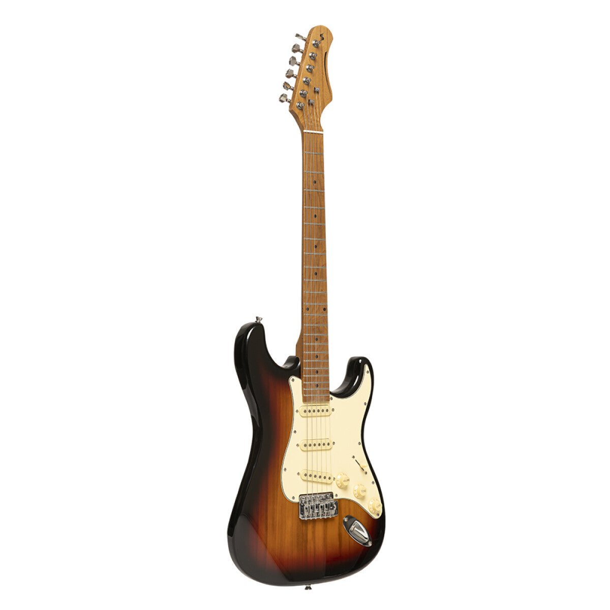 Stagg SES-55 SNB S-style elektrische gitaar Sunburst, glanzend