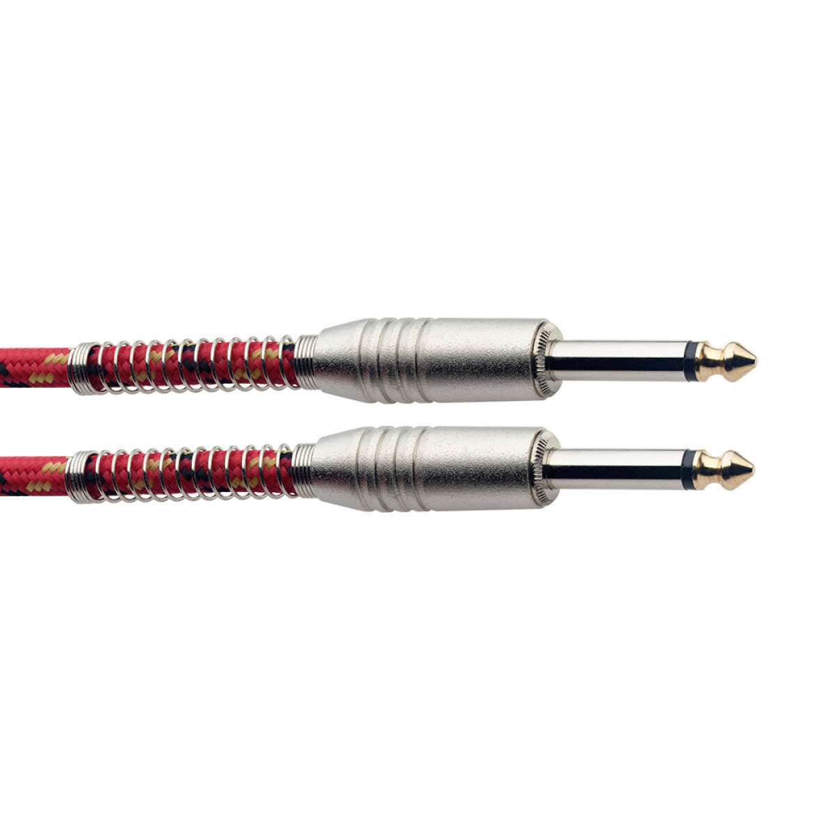 Stagg SGC3VT RD instrumentkabel jack/jack (m/m), 3 meter vintage-style tweed, rood
