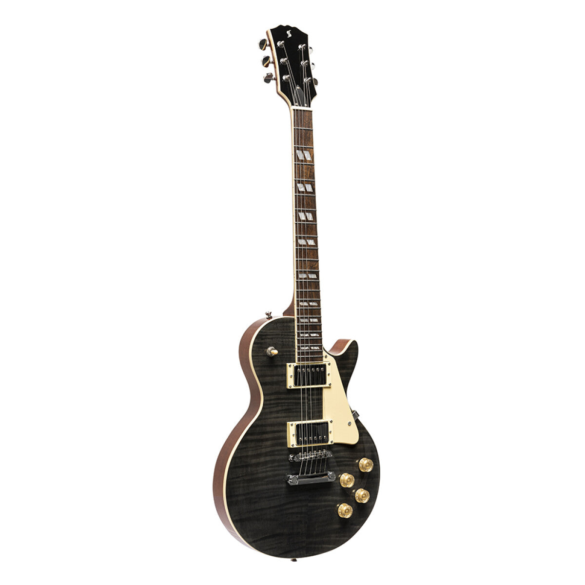 Stagg SEL-DLX TR BLK elektrische gitaar Translucent Black