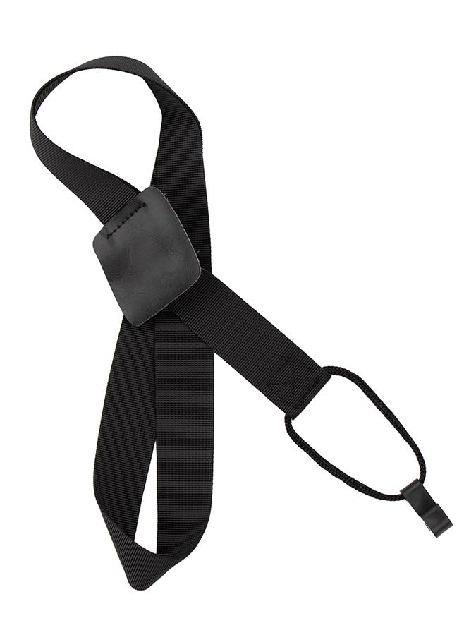 Gaucho GST-30-BK Klassieke Gitaarband met klankgathaak, zwart nylon, 30 mm breed