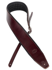 Gaucho GST-810-DBR Ergoline Series Gitaarband met comfortabele voering van Italiaans leer, donkerbruin