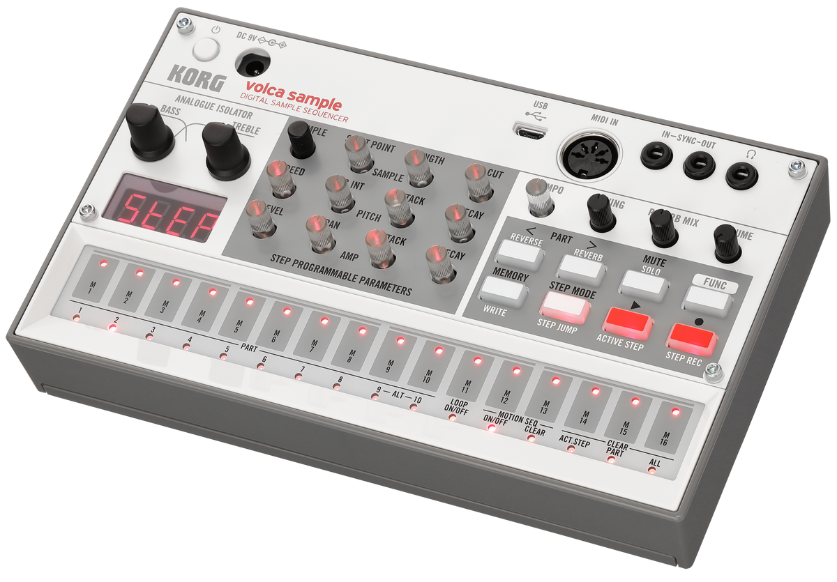 Korg Synthesizer, digitaal, volca sample, Sampler, met Sequencer