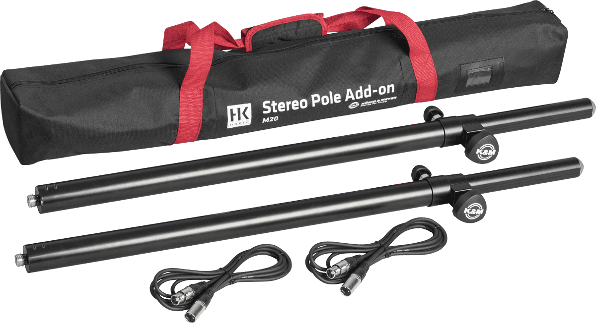 HK Audio PACK-KM20XLR – Tas, 2 palen, 2 kabels xlr 3 m