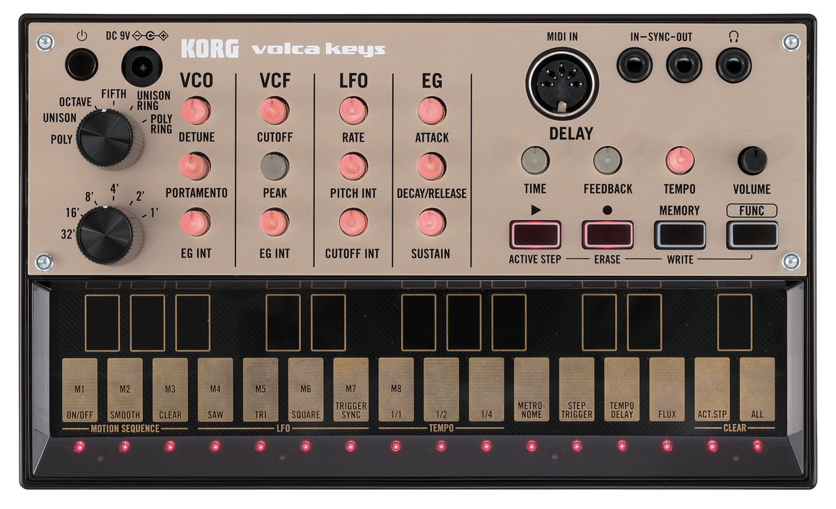 Korg Synthesizer, analoog, volca keys, Analoge sounds, Sequencer