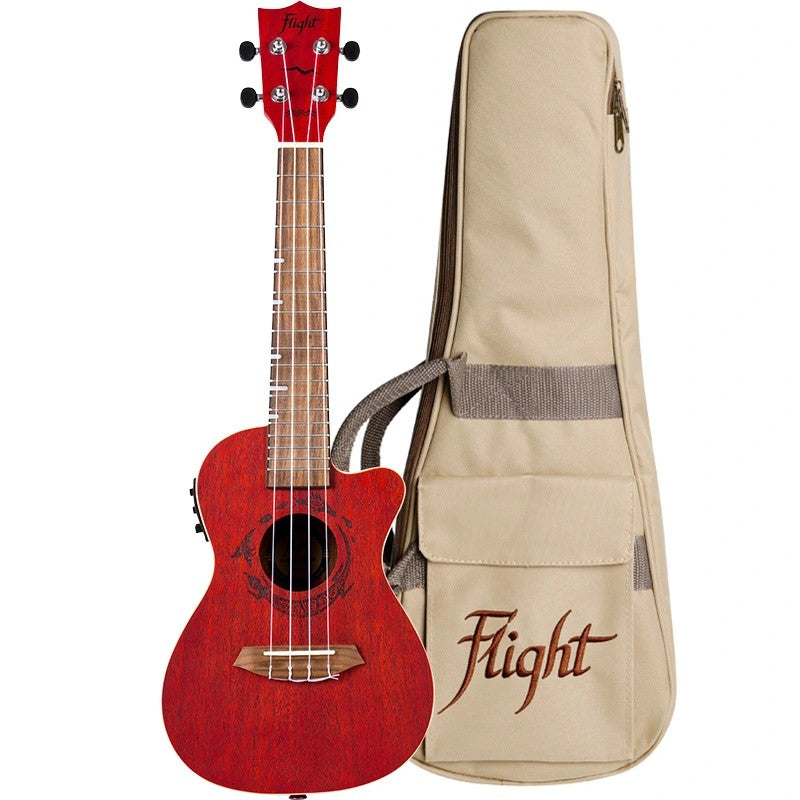 Flight DUC 380 CEQ CORAL – elektro-akoestische concertukelele