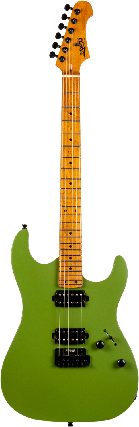 JET Guitars JS-500 MGR – elektrische gitaar – S-stijl HH mat Groen
