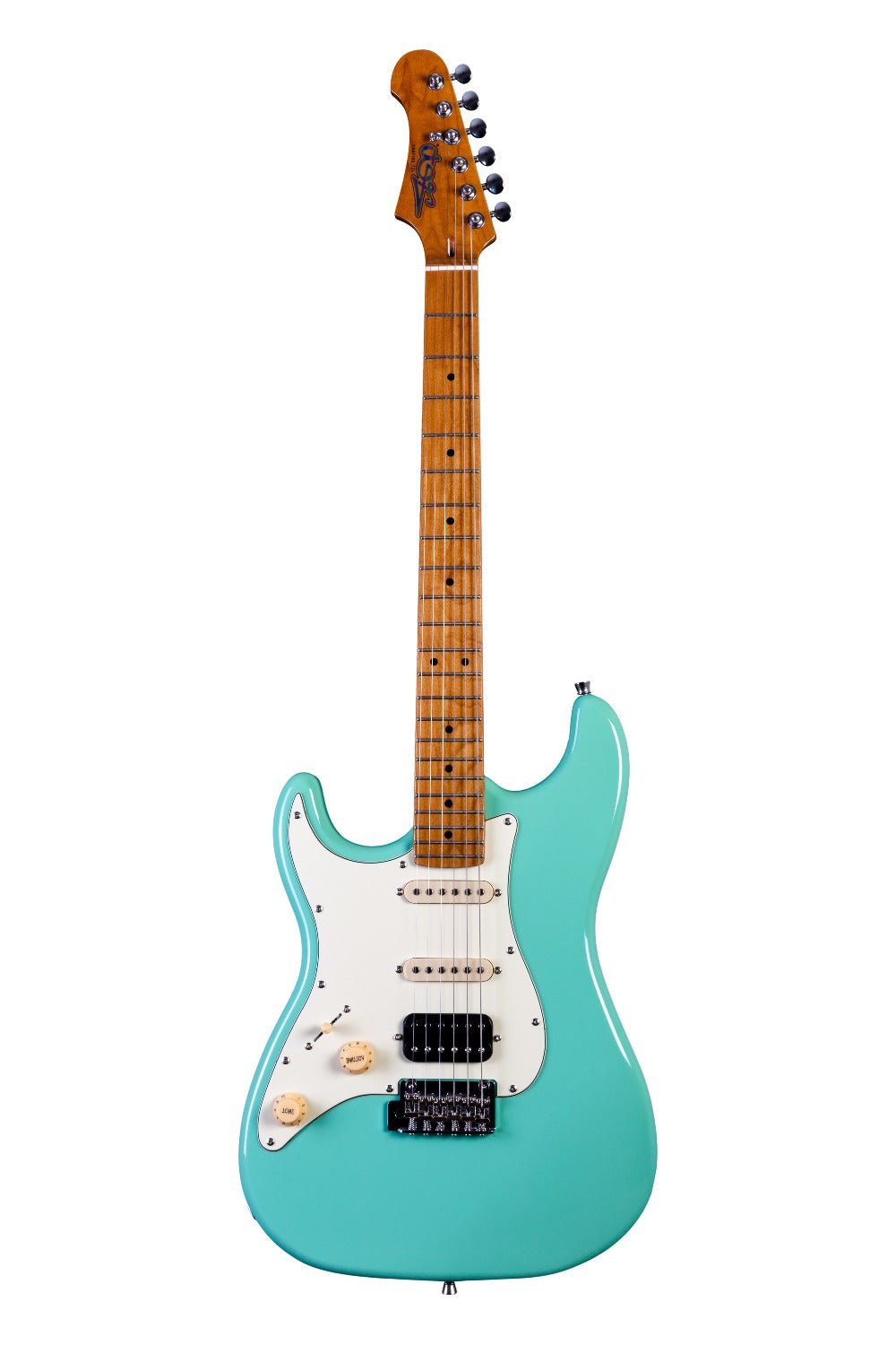 JET Guitars JS-400 SFG LH – elektrische gitaar – S-stijl HSS Linkshandig Zeegroen