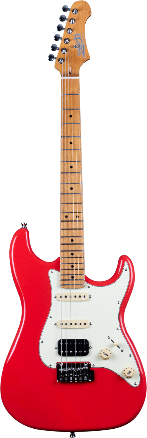 JET Guitars JS-400 CRD – elektrische gitaar – S-stijl HSS Koraalrood