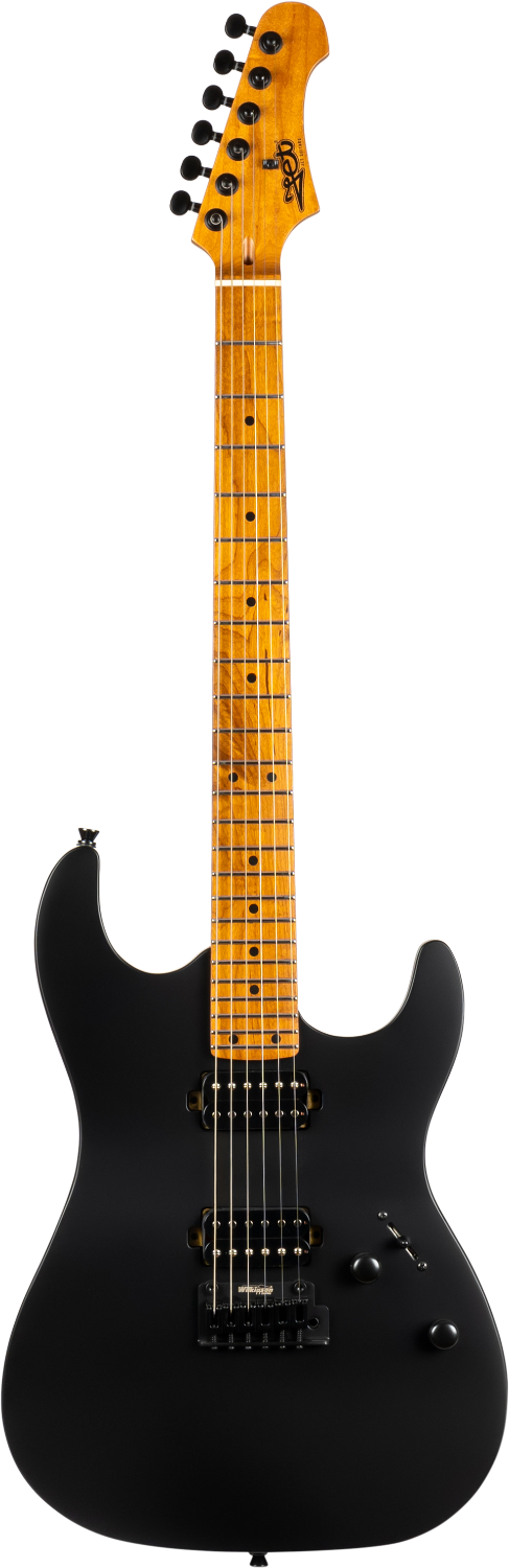 JET Guitars JS-500 MBK – elektrische gitaar – S-stijl HH mat Zwart