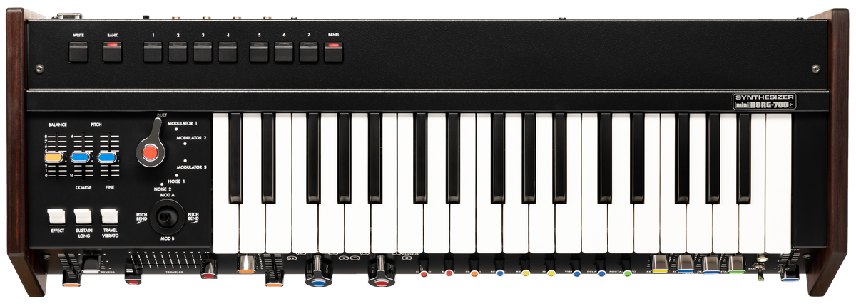Korg Synthesizer, analoog, miniKORG 700Sm, monophon, 37 toetsen, incl.Softcase