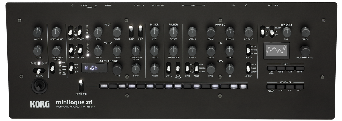 Korg Synthesizer, analoog, minilogue xd MODULE, 4-stemmig, Multi-Engine, DFX