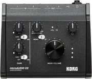 Korg Audio Interface, microAUDIO22, 2 In / 2 Out, 24-bit/192kHz, USB-C, Software