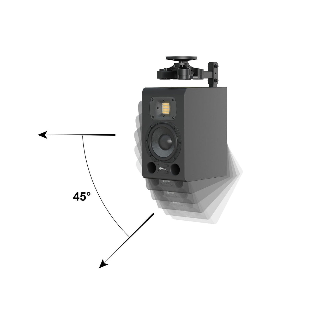 HEDD M05 V120 Bracket Front-Firing Bundel – monitorbeugel