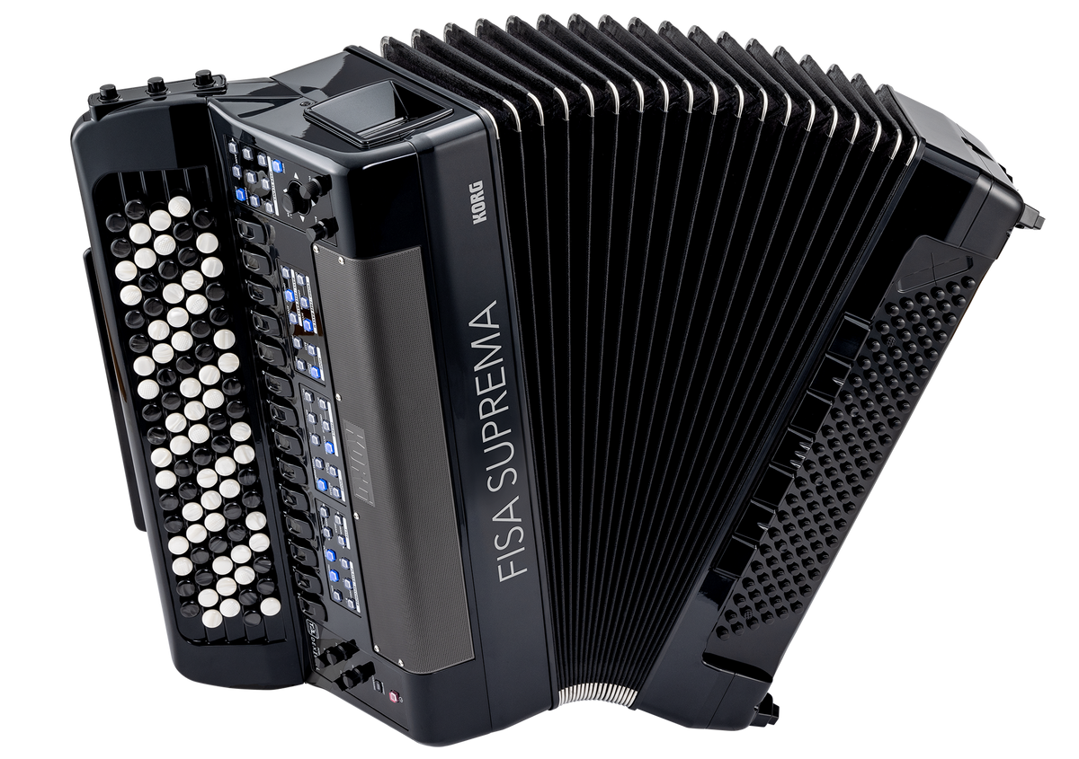 Korg Digitale accordeon, FISA SUPREMA, 92 knoppen, 120 bassen, Metallic Black
