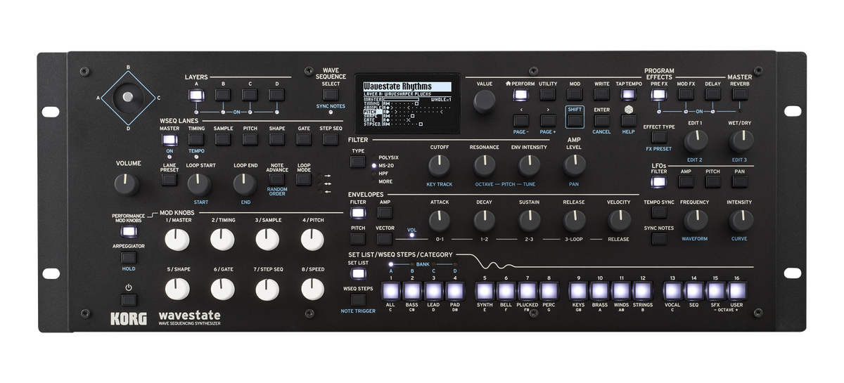 Korg Synthesizer, digitaal, wavestate module, Wave-Sequencing 2.0, Desktop, Rack