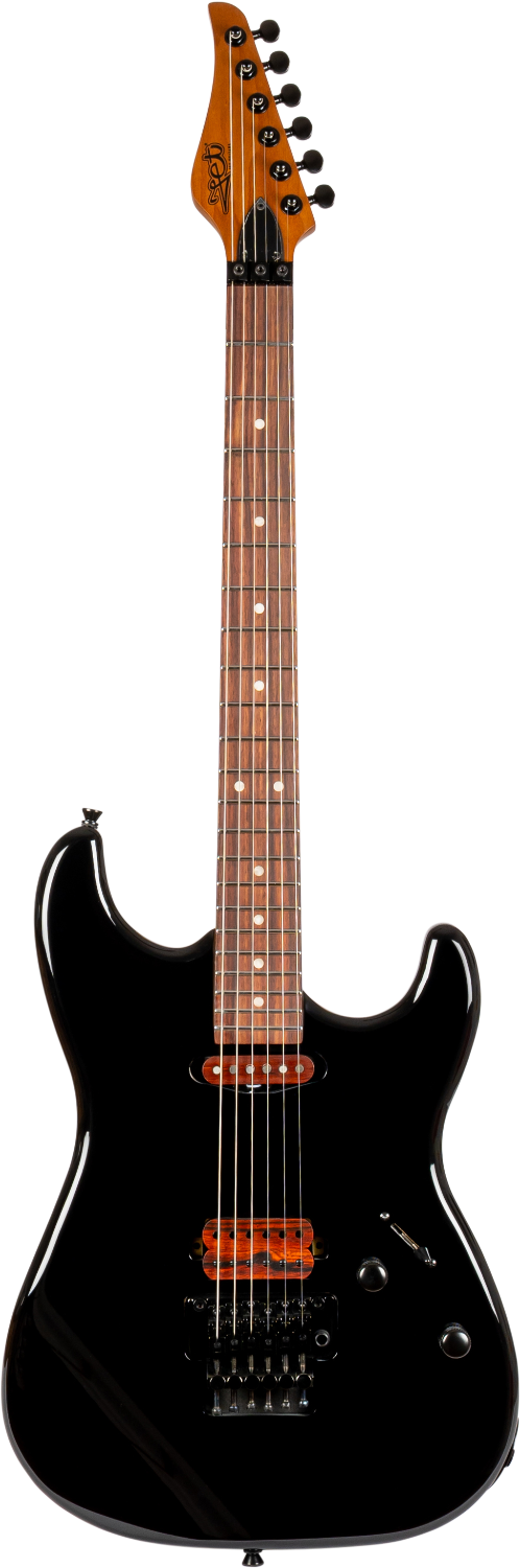 JET Guitars JS-800 BKW HS – elektrische gitaar – S-stijl Zwart, palissander toets