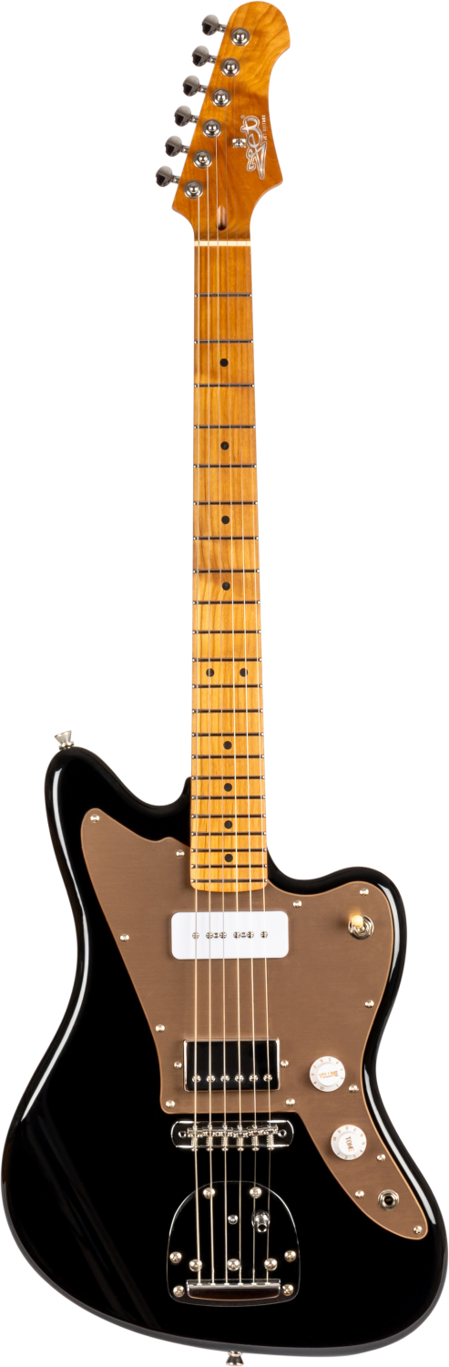 JET Guitars JJ-350 BGT – elektrische gitaar – J-stijl H-P90 Zwart