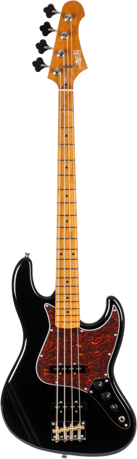 JET Guitars JJB-300 BK – elektrische basgitaar – JB-stijl Bas Zwart, palissander toets