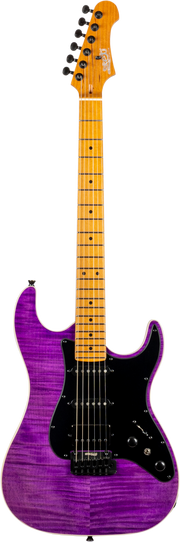 JET Guitars JS-600 TPP – elektrische gitaar – S-stijl HSS transp. Paars