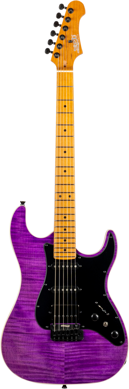 JET Guitars JS-600 TPP – elektrische gitaar – S-stijl HSS transp. Paars