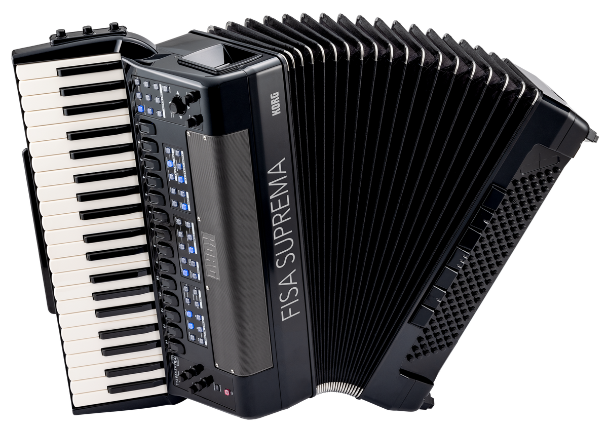 Korg Digitale accordeon, FISA SUPREMA, 41 toetsen, 120 bassen, Metallic Black